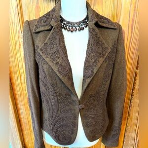 Rare Vintage Ralph Lauren Tweed Riding Jacket with Extravagant Soutache Trim